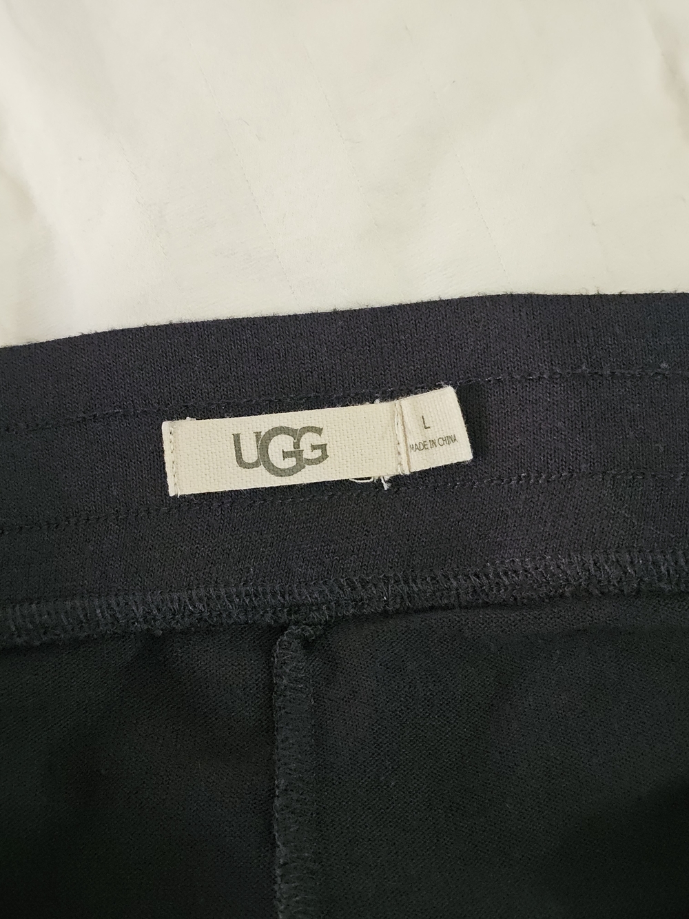 UGG Fallon Pajama Pants Womens Large Black Ties at Ankle Pull On Elastic Waist - Picture 6 of 7